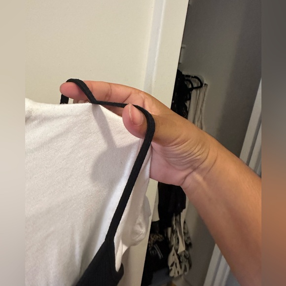 🆕 White Tee with Attached Black Corset 🤍🖤 - Picture 5 of 5